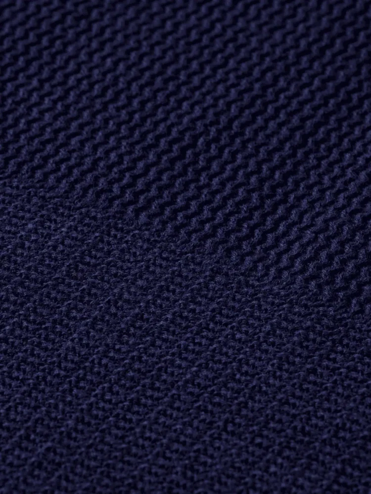 Scotch & Soda Structured  Knitted Polo, Peacoat - Image 3