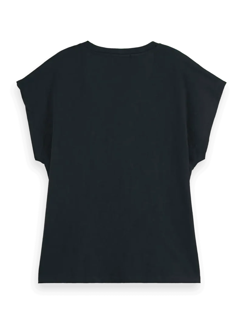 Scotch & Soda 180401 Essential V-neck t-shirt , Black - Image 4