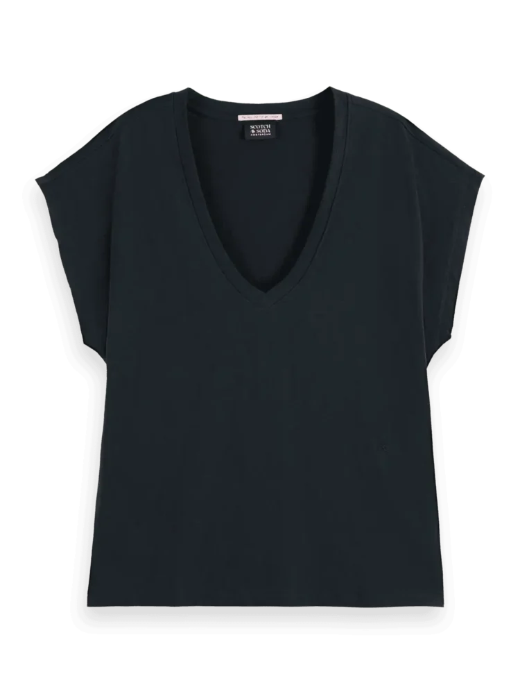 Scotch & Soda Essential V-neck t-shirt , Black - Image 6