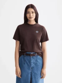 Scotch & Soda U9A00812T, T-shirt with chest artwork, Chocolate