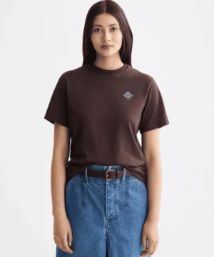 Scotch & Soda U9A00812T, T-shirt with chest artwork, Chocolate