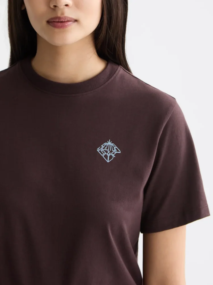 Scotch & Soda  T-shirt with chest artwork, Chocolate - Image 4