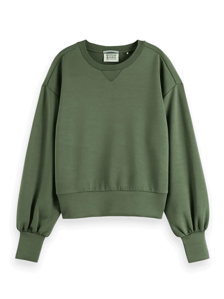 Scotch & Soda V-neck modal sweatshirt, Thyme - Image 5