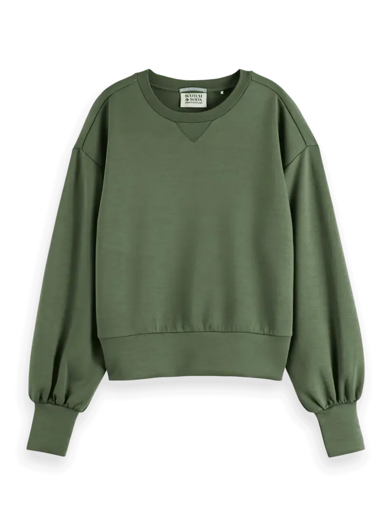 Scotch & Soda U9E00803T, V-neck modal sweatshirt, Thyme - Image 5