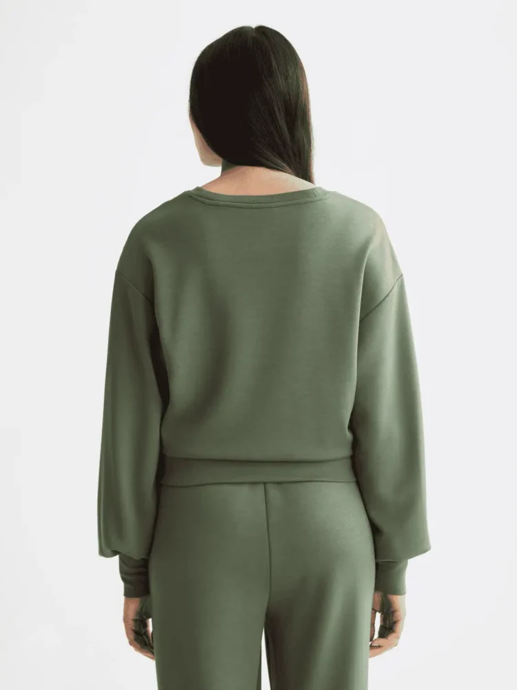 Scotch & Soda V-neck modal sweatshirt, Thyme - Image 3