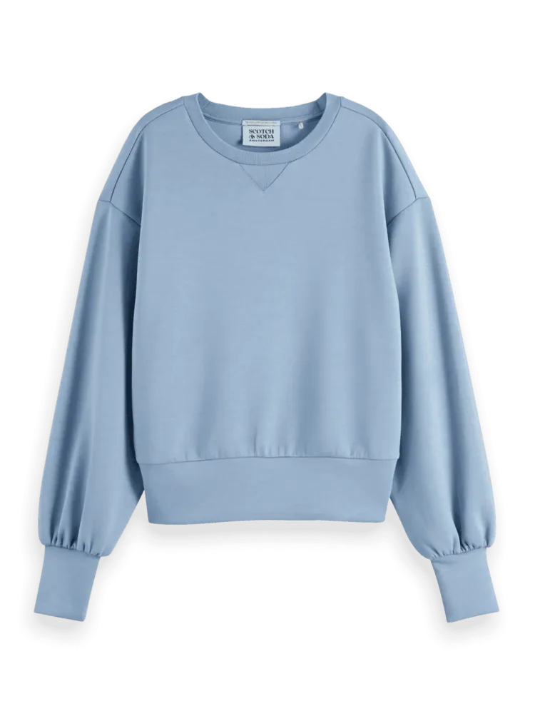 Scotch & Soda V-neck modal sweatshirt, Faded Denim - Image 3