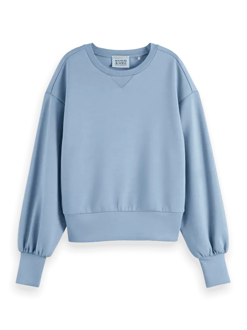 Scotch & SodaU9E00803T,  V-neck modal sweatshirt, Faded Denim - Image 3