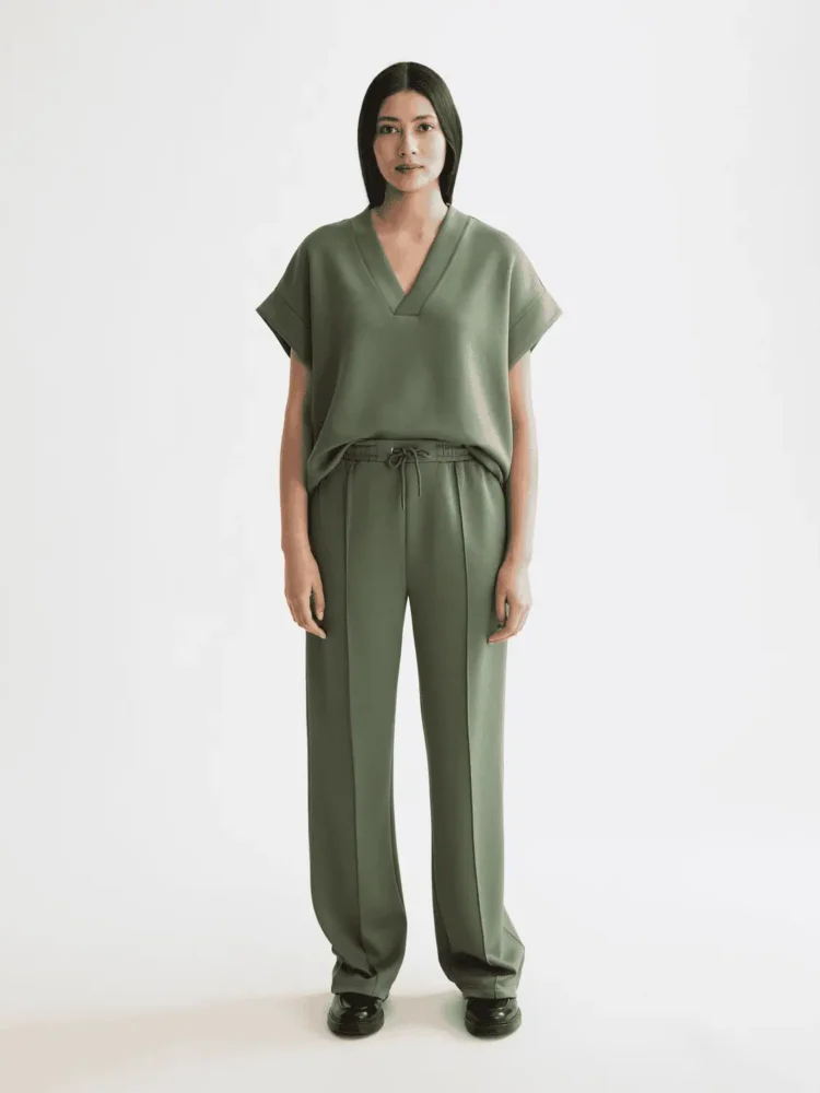 Scotch & Soda Wide leg modal sweatpants, Thyme - Image 2