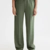 Scotch & Soda Wide leg modal sweatpants, Thyme