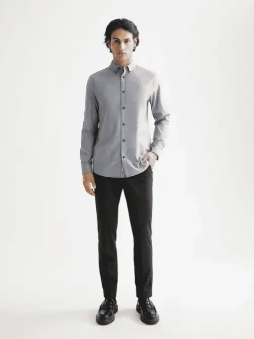 Scotch & Soda Mott Tailored jersey yarn dyed chino, Antra Herringbone 181198 - Image 5