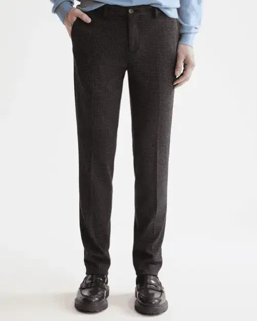 Scotch & Soda Mott Tailored jersey yarn dyed chino, Antra Herringbone 181198