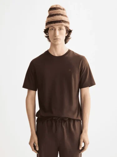 Scotch & Soda 181288 Essentials Logo T-Shirt, Demitasse