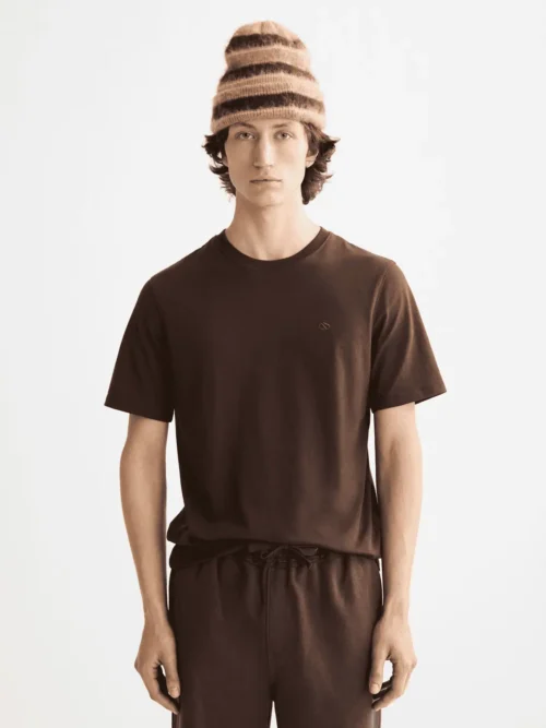 Scotch & Soda 181288 Essentials Logo T-Shirt, Demitasse