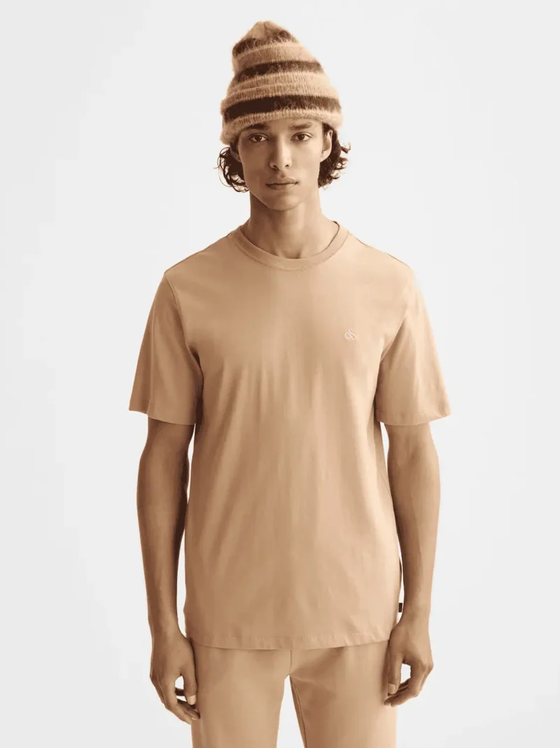 Scotch & Soda 181288 Essentials Logo T-Shirt, Tannin