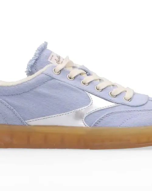 Scotch & Soda WOMEN Nixie Low Top Suede Trainers Blue Denim