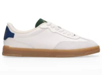 Scotch & Soda   Slim Leather Low Top Trainers , White