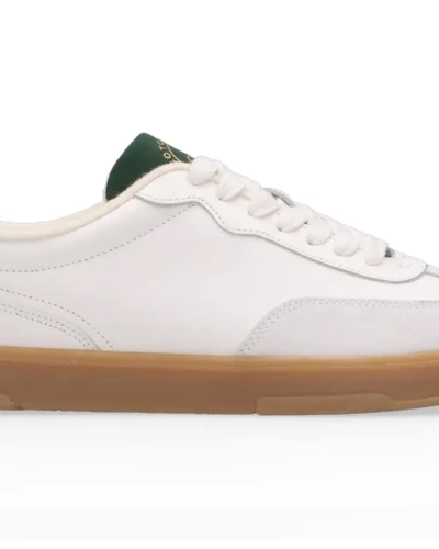 Scotch & Soda   Slim Leather Low Top Trainers , White