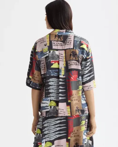 Alternative view of Scotch & Soda U9A00789T, Printed short sleeve viscose shirt