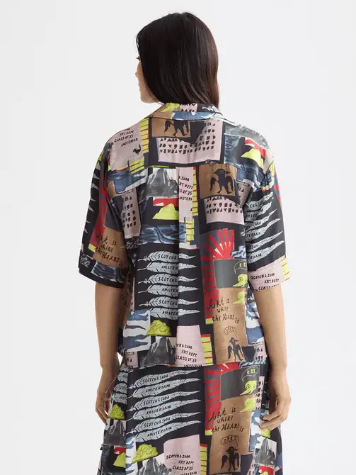 Alternative view of Scotch & Soda U9A00789T, Printed short sleeve viscose shirt