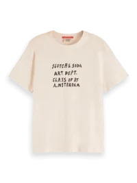 Alternative view of Scotch & Soda U9A00816T  T-shirt with hand painted artworks,Eggnog