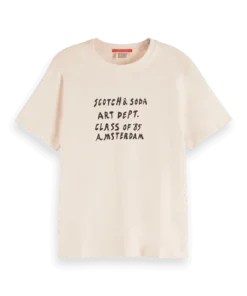 Alternative view of Scotch & Soda U9A00816T  T-shirt with hand painted artworks,Eggnog