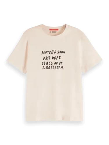 Alternative view of Scotch & Soda U9A00816T  T-shirt with hand painted artworks,Eggnog