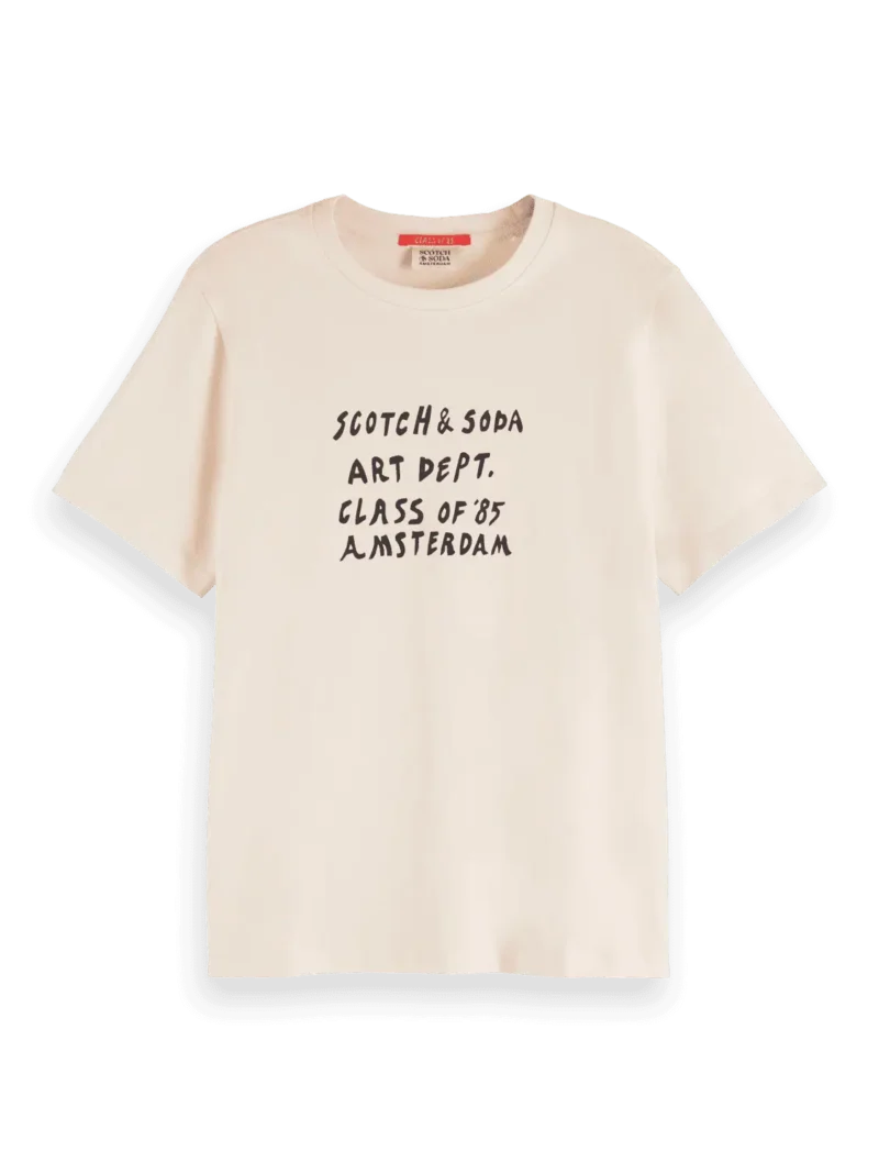 Alternative view of Scotch & Soda U9A00816T  T-shirt with hand painted artworks,Eggnog