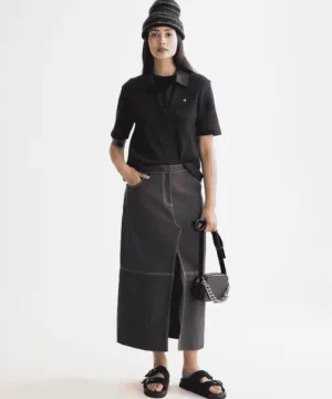 Alternative view of Scotch & Soda U9A00817T Crochet polo, Charcoal