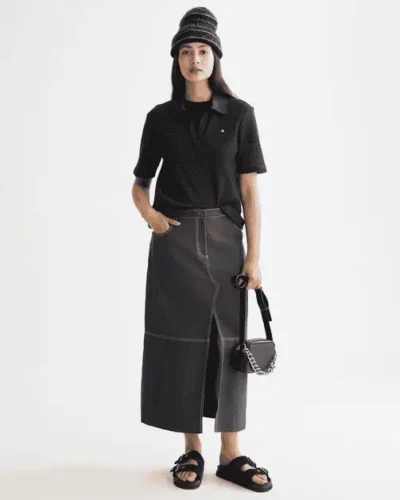 Alternative view of Scotch & Soda U9A00817T Crochet polo, Charcoal