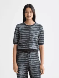 Scotch & Soda U9A00828T Lurex jacquard knitted top