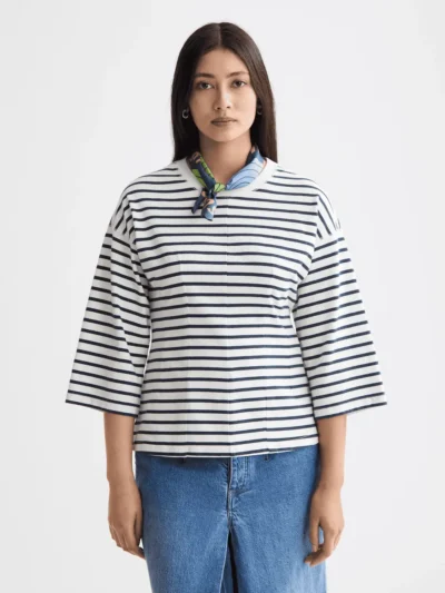 Scotch & Soda U9B00819T Washed striped breton tee