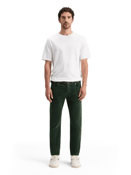 Scotch & Soda 178666 Ralston 5 pocket corduroy chino Pine green - Image 4