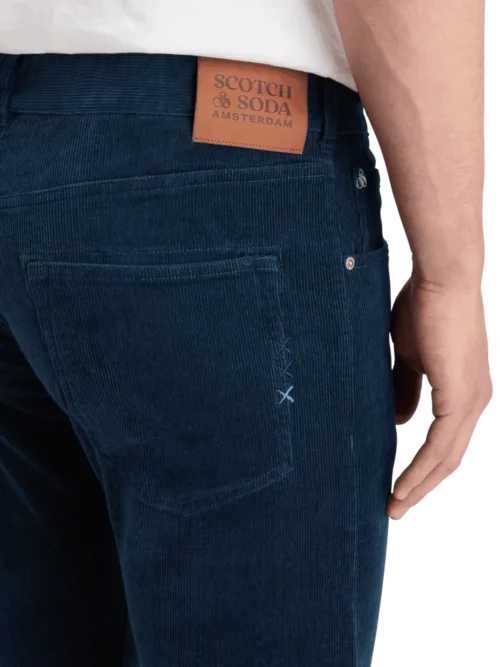 Scotch & Soda 178666 Ralston 5 pocket corduroy chino Heritage Blue - Image 6