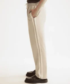 Alternative view of Scotch & Soda 181185 Tape-Trimmed Twill pleated jogger, Plaza taupe