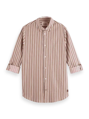 Alternative view of Scotch & Soda 181239, Yarn Dyed Stripe Shirt, Soft Silt Stripe