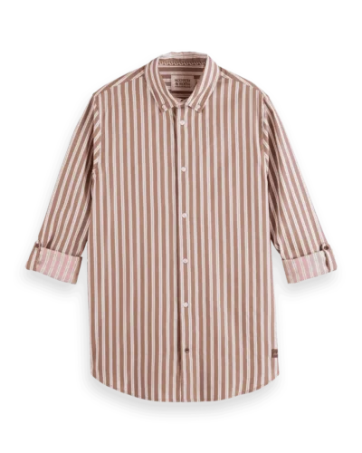 Alternative view of Scotch & Soda 181239, Yarn Dyed Stripe Shirt, Soft Silt Stripe
