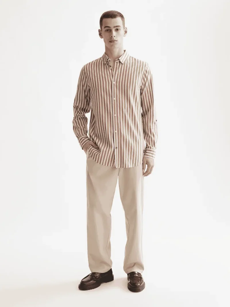 Scotch & Soda 181239, Yarn Dyed Stripe Shirt, Soft Silt Stripe - Image 6