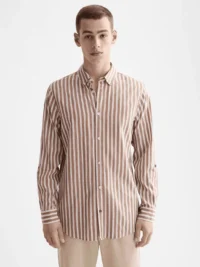 Scotch & Soda 181239, Yarn Dyed Stripe Shirt, Soft Silt Stripe