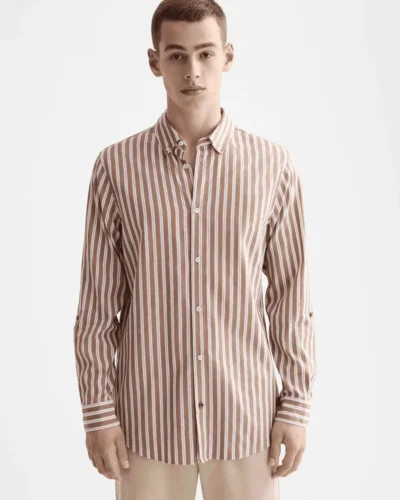 Scotch & Soda 181239, Yarn Dyed Stripe Shirt, Soft Silt Stripe