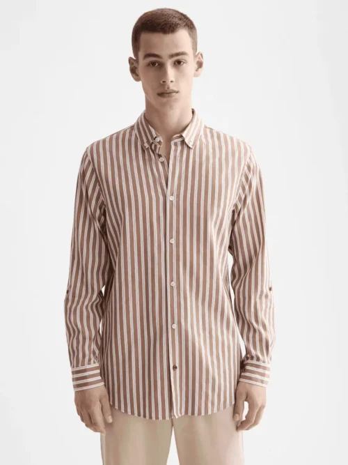 Scotch & Soda 181239, Yarn Dyed Stripe Shirt, Soft Silt Stripe