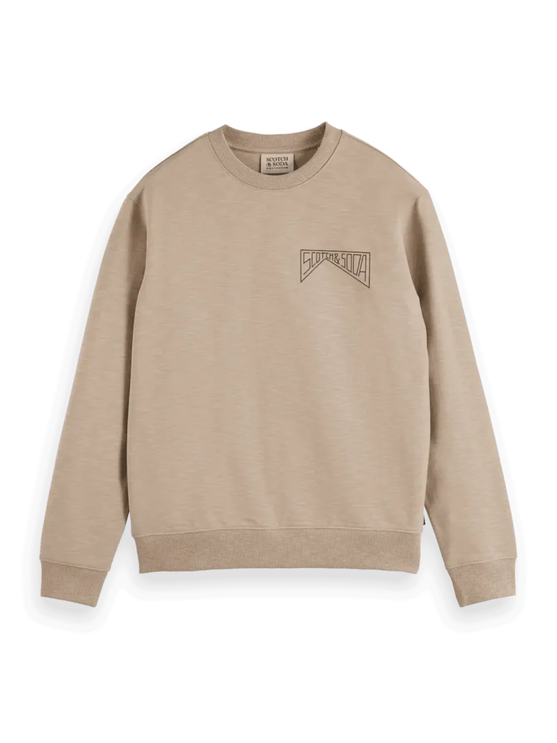 Scotch & Soda 181285 Left chest Logo Sweatshirt, Plaza taupe - Image 5