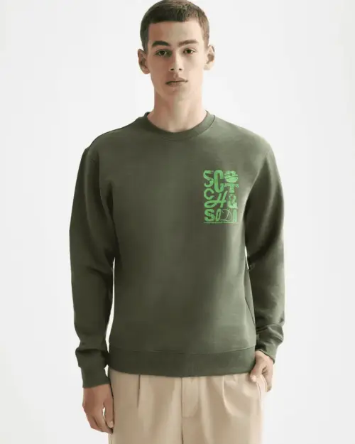 Scotch & Soda 181285 Left chest Logo Sweatshirt, Thyme