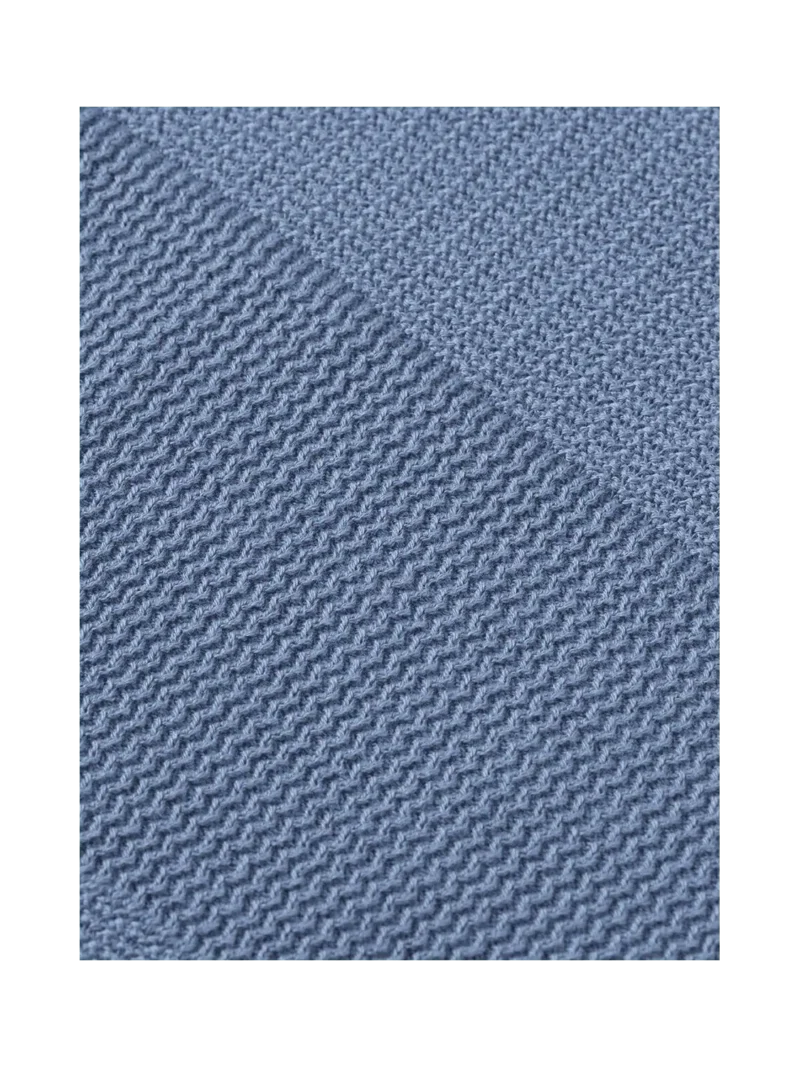 Scotch & Soda 181319 Knitted Tonal Striped Regular Polo, Faded denim - Image 3