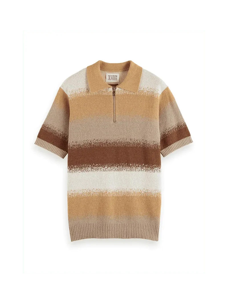 Scotch & Soda 181321 Knitted Degrade Polo, Plaza taupe - Image 5