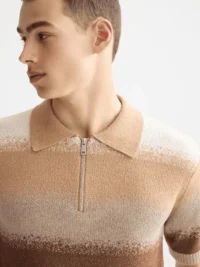 Alternative view of Scotch & Soda 181321 Knitted Degrade Polo, Plaza taupe