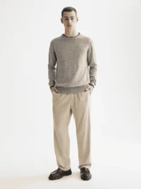 Alternative view of Scotch & Soda 181328 Melange Regular Crewneck 100% Cotton, Plaza taupe