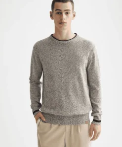 Scotch & Soda 181328 Melange Regular Crewneck 100% Cotton, Plaza taupe
