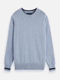 Alternative view of Scotch & Soda 181328 Melange Regular Crewneck 100% Cotton, Denim melange