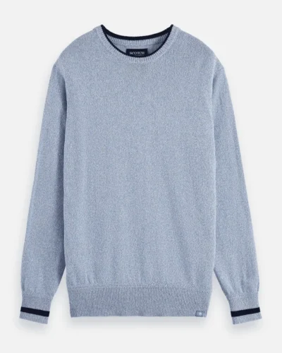 Alternative view of Scotch & Soda 181328 Melange Regular Crewneck 100% Cotton, Denim melange