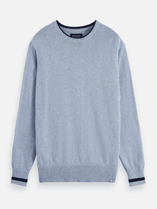Alternative view of Scotch & Soda 181328 Melange Regular Crewneck 100% Cotton, Denim melange
